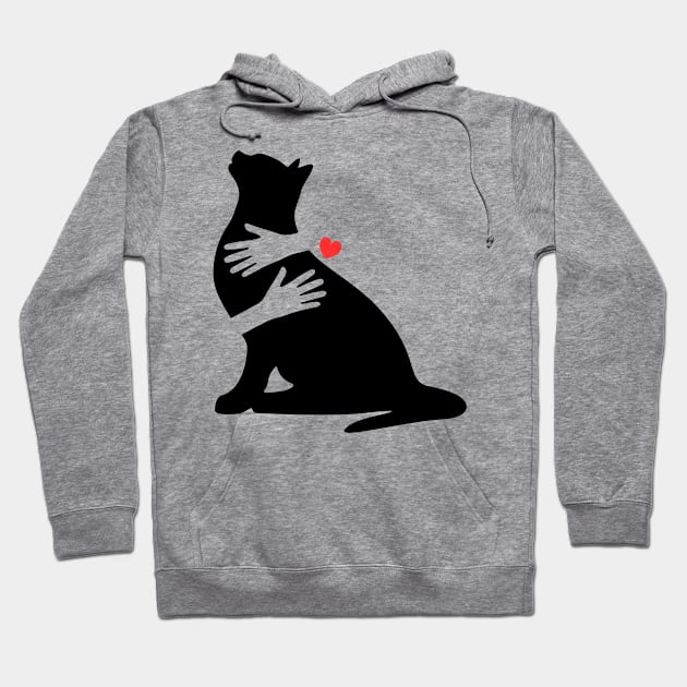 Cat Hug Hoodie by tomrothster